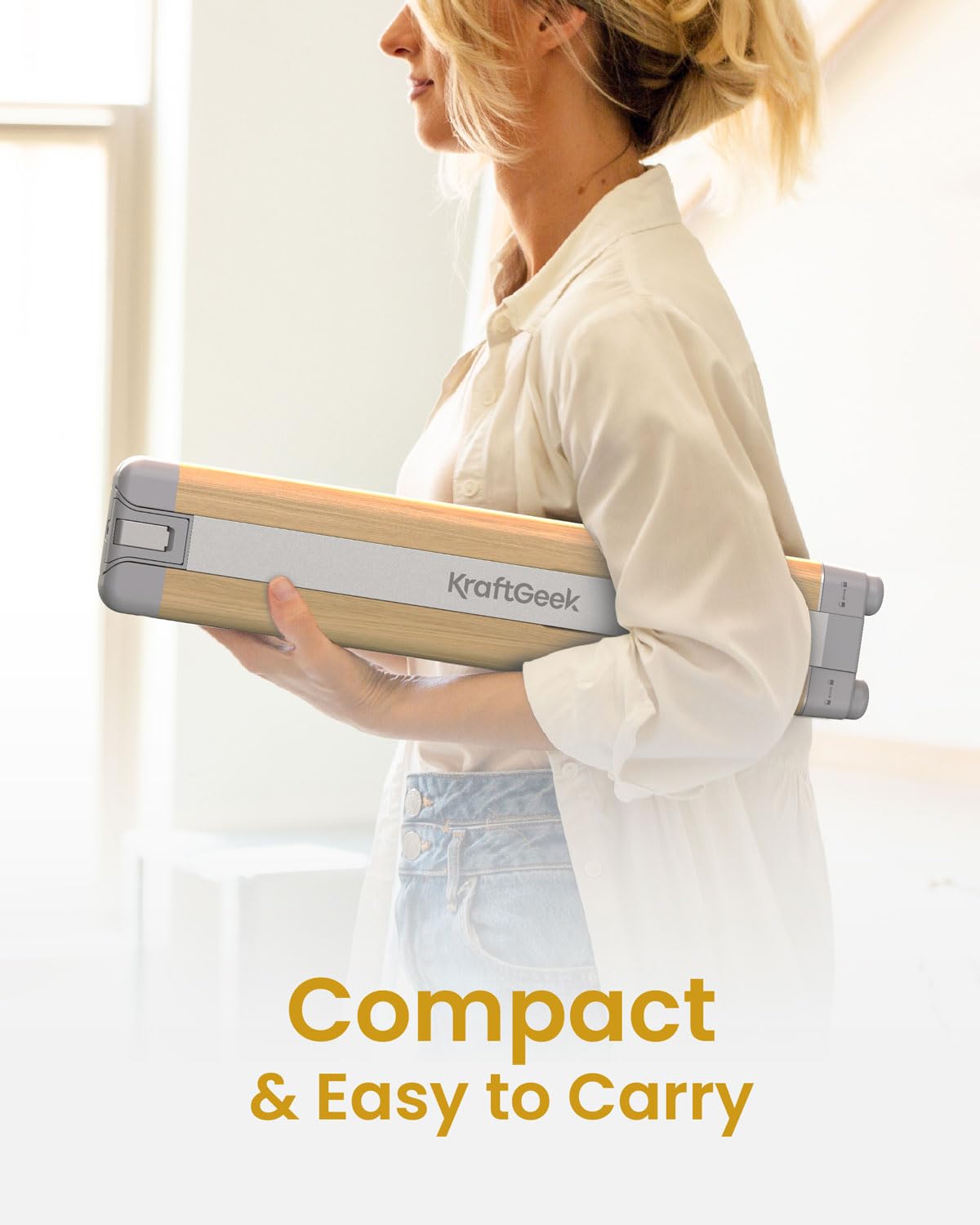 KraftGeek Easel for Painting, 65'' Portable Easel Stand for Adults, Folding Plein Air Easel for Artist, Display Easel Stand with Adjustable Canvas Holder for Wedding & Party Signs, Oak