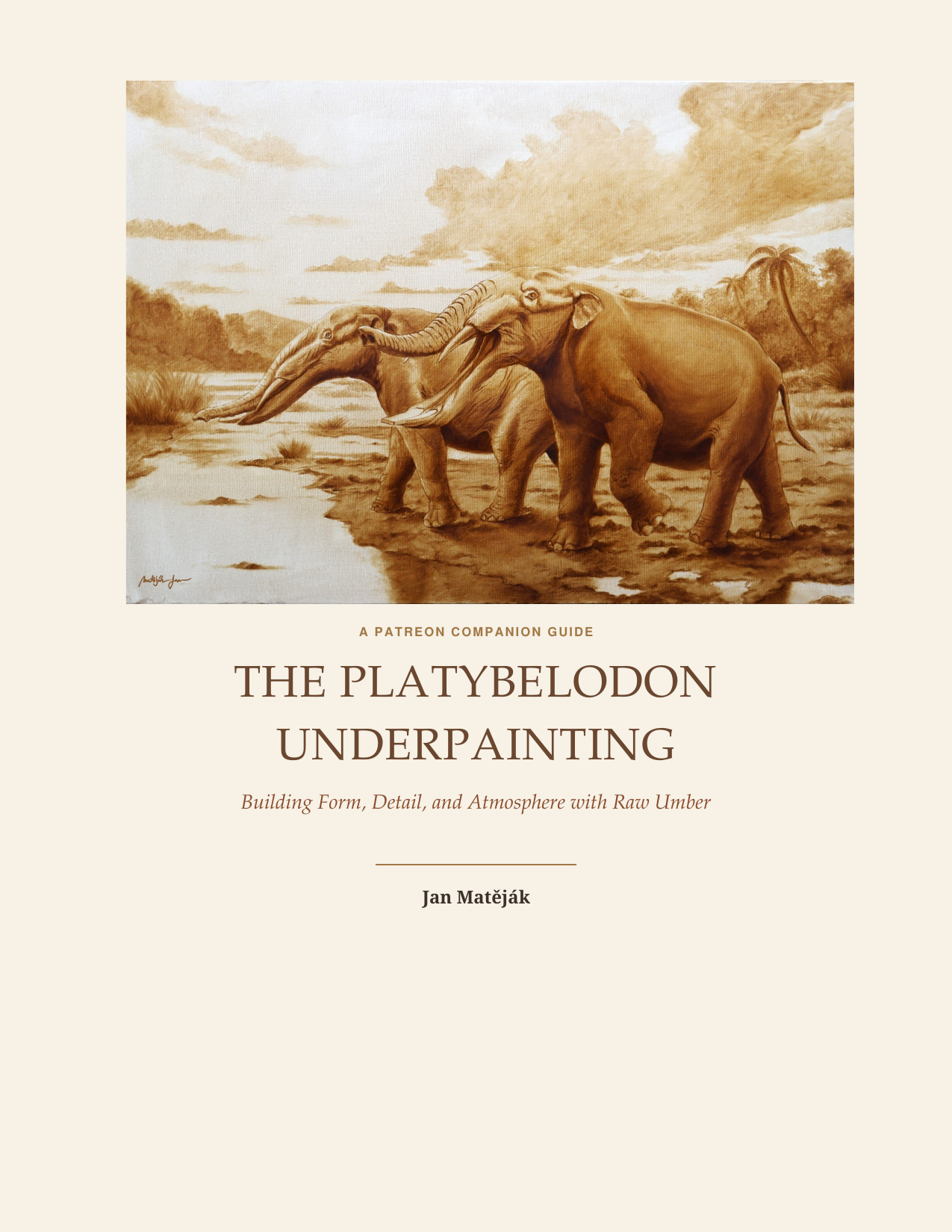 The Platybelodon Underpainting companion guide cover by Jan Matěják