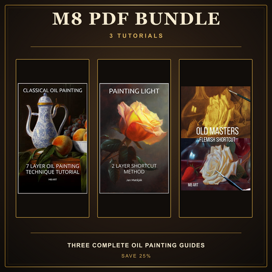 M8 PDF Bundle — original covers for Classical Still Life, Painting Light, and Old Masters tutorials