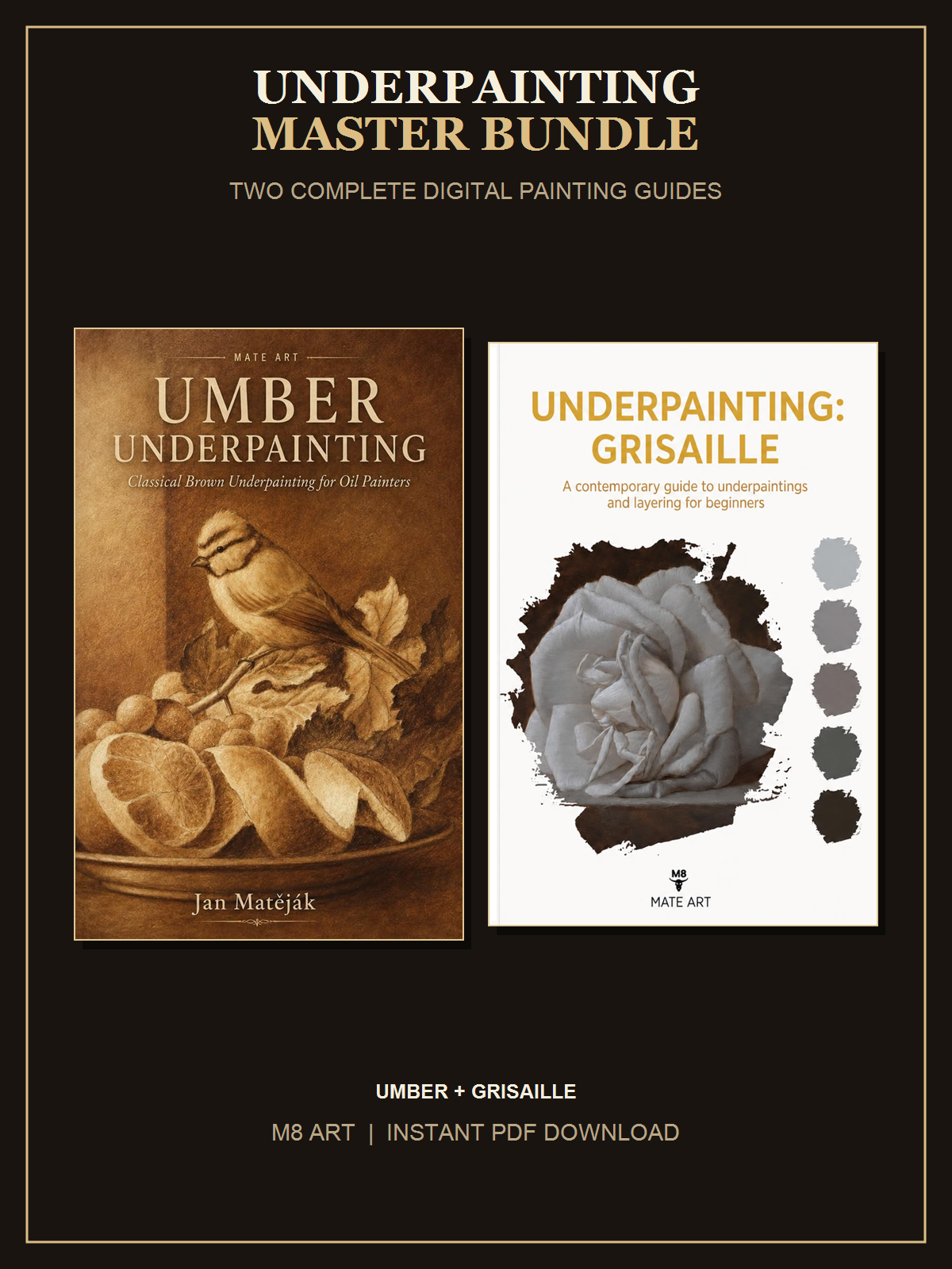 Underpainting Master Bundle — original Umber and Grisaille covers