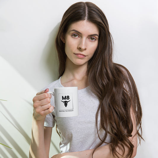 White glossy mug - M8