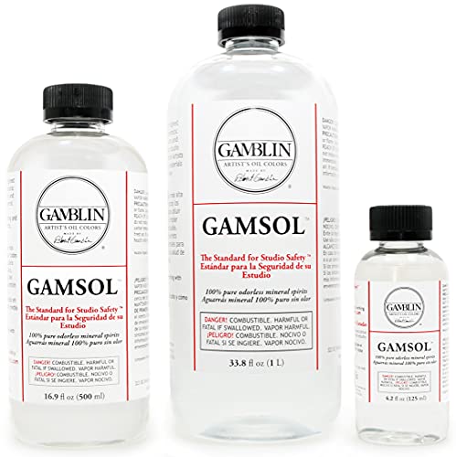 Gamblin Gamsol Oil Color, 16.9 Fl Oz (Pack of 1), Clear, 16